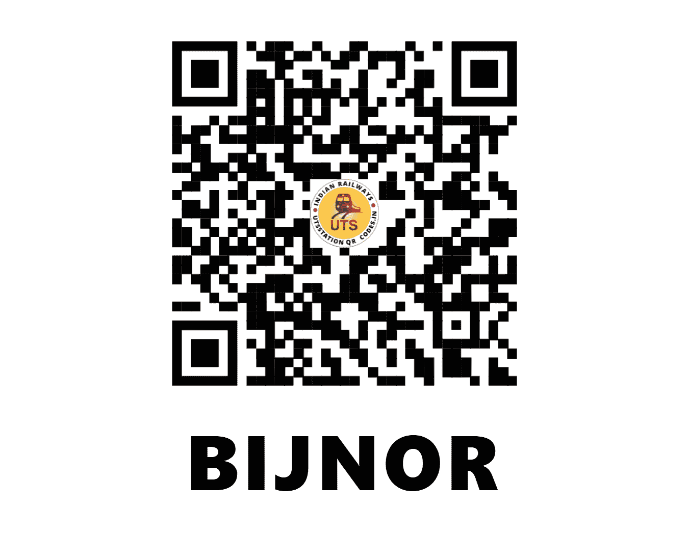 UTS QR Code for BIJNOR - BJO (NR - UTTAR PRADESH)